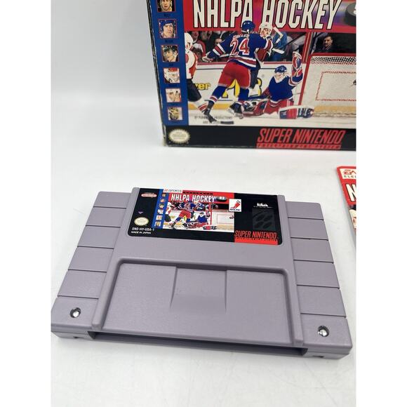 Super Nintendo SNES Game NHLPA Hockey 93 CIB Complete In Box - Picture 9 of 16